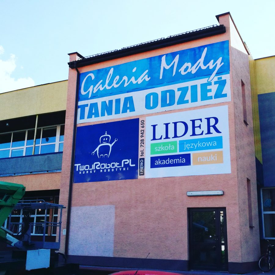 Tablice reklamowe dla Szkoły Językowej #Lider wykonanie i montaż #bigprint #drukarnia #bilgoraj #szyldreklamowy