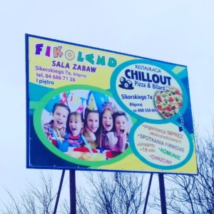 Billboard dla Fikoland Chillout /big print reklama biłgoraj