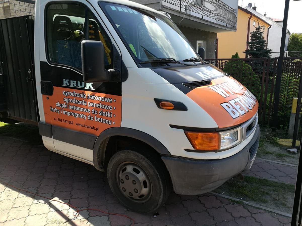 oklejanie auta dla Kruk Wyroby Betonowe big print biłgoraj